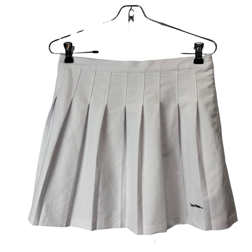 Iets Frans Urban Outfitters white pleated tennis skirt size small preppy